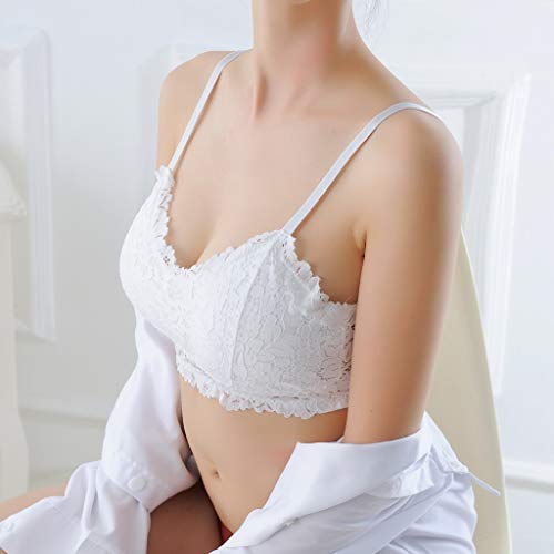 OPAKY Mujeres Sexy de Encaje Fino Envuelto en el Pecho Sujetador Correa Chaleco Push Up Ropa Interior Sujetador Push-up Encaje