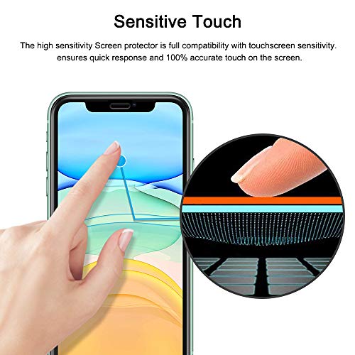 opamoo Protector Pantalla para iPhone 11/iPhone XR, [3 Pack] Cobertura Completa Cristal Templado iPhone XR con Marco de alineación Sin Burbujas 9H Vidrio Templado para iPhone 11/ XR Templado -6,1"