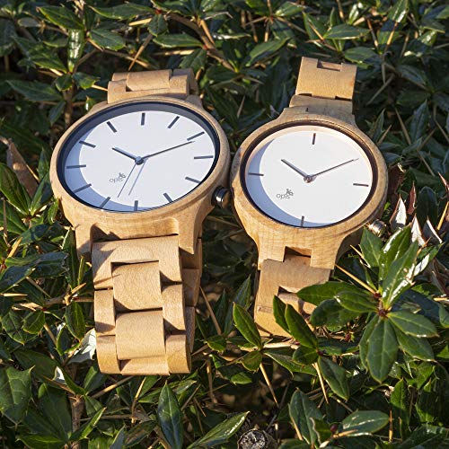 Opis UR-M1 (Arce Blanco) Reloj de Madera para Hombre/Reloj de Pulsera de Madera/Reloj Pulsera Vintage para Hombre