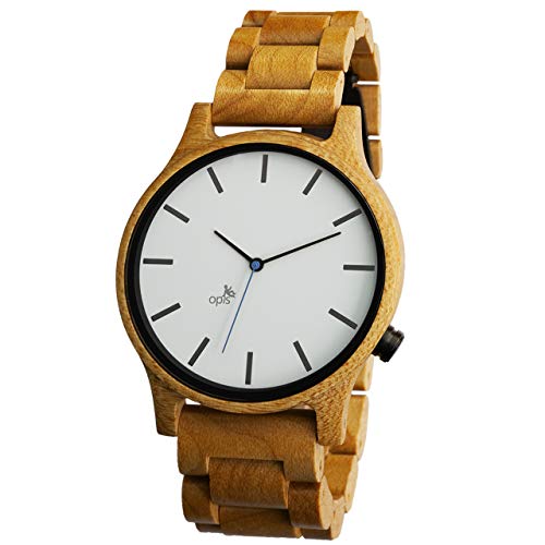 Opis UR-M1 (Arce Blanco) Reloj de Madera para Hombre/Reloj de Pulsera de Madera/Reloj Pulsera Vintage para Hombre