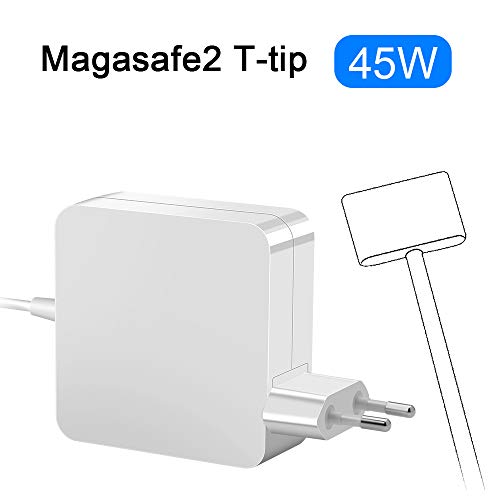 Opluz Compatible con Cargador Macbook Air 45W Adaptador de Corriente MagSafe 2 de T Adaptador de Corriente para MacBook Air 11" 13" Pulgadas - Mediados 2012, 2013, 2014, 2015, 2017 Modelos A1465.