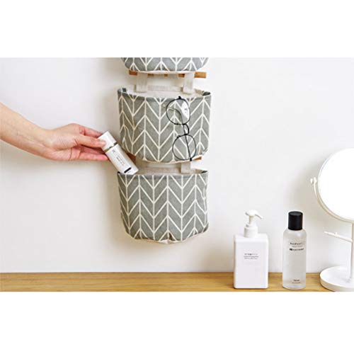 OPOOY Bolsa de almacenaje de Pared 3 Fundas Bolsa de Organizador Impermeable Bolsa de Puerta Plegable Estante Colgante de Pared Organizador Ahorro de Espacio