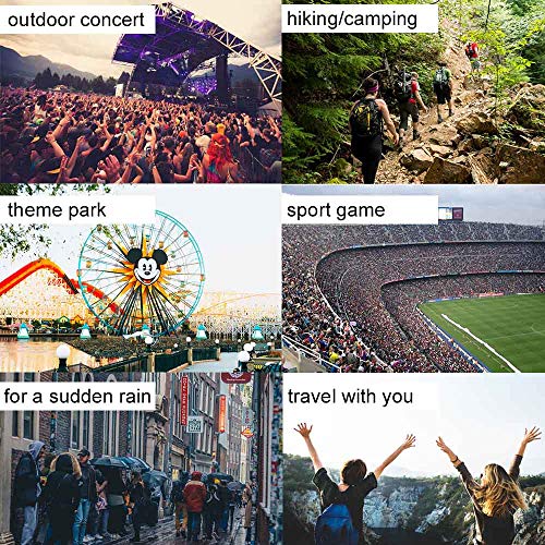 Opret Chubasqueros Impermeable (Paquete de 2), Ponchos Impermeables Capa Lluvia con Mangas y Capucha para Mujer y Hombre, Negro