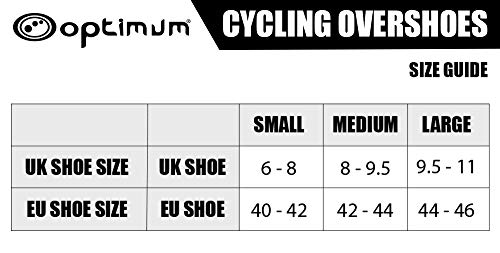 OPTIMUM - Cubrezapatillas de Neopreno para Ciclismo Negro Negro Talla:Mediano
