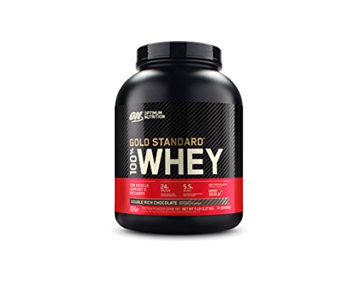 Optimum Nutrition ON Gold Standard 100% Whey Proteína en Polvo Suplementos Deportivos, Glutamina y Aminoacidos, BCAA, Double Rich Chocolate, 73 Porciones, 2.26kg, Embalaje Puede Variar