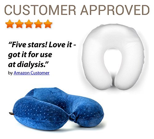 Opul Almohada de Viaje de Espuma Viscoelástica - Reposacabezas Patentado para Vuelos y Viajes, Diseñado Ergonómicamente con Una Funda Suave de Terciopelo Transpirable, Fácil de Lavar Almohada Cervical