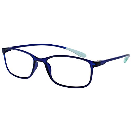 Opulize Ice Pack 3 Súper Ligero Gafas De Lectura Azul Gris Rojo Mujeres Hombres RRR61-37Z +1,50