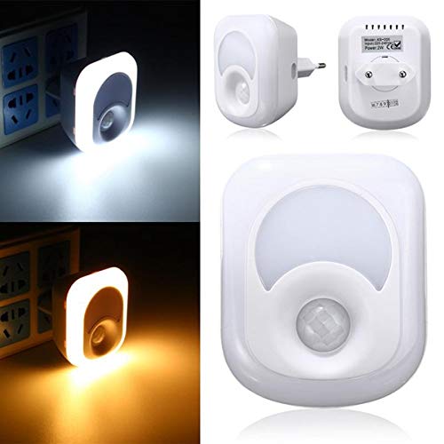 OPXZPM Lámpara de Pared LED Luz Nocturna AC220V con Sensor de Movimiento PIR Lámpara de Emergencia de Pared LED activada por Infrarrojos Humanos, AC100,120V (US)