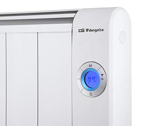 Orbegozo RRW 2000 - Emisor térmico bajo consumo Wi-Fi, 2000 W, pantalla digital LCD, programable, conexión inalámbrica mediante Orbegozo APP