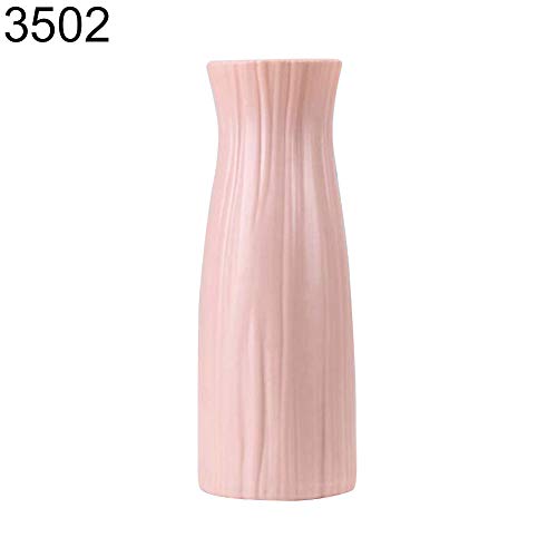 Ordertown Adorno De Escritorio De Florero De Estilo Nórdico, Florero De Maceta De Plástico Ligero A Prueba De Roturas Moderna Sala De Estudio Pasillo Decoración De Boda Rosado 3505