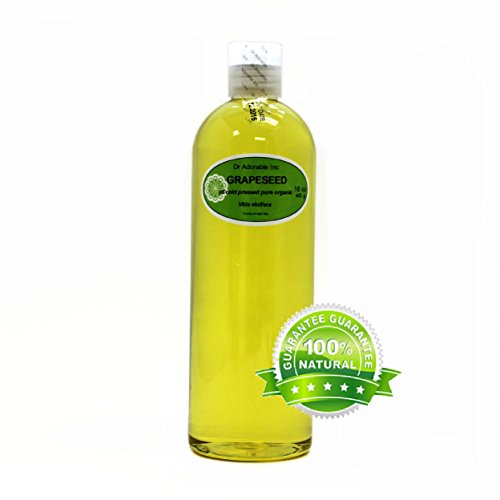 Organic Pure aceites portador prensado en frío 16 oz/1 pinta (Semilla de Uva Aceite)