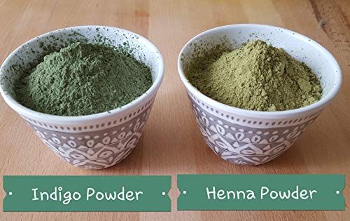 Organic (USDA, GMP) Indigo powder (used with Henna, healthier, softer hair (Recipe provided )) for temp tattoos and eyebrows, CPSReports certified in UK/EU
