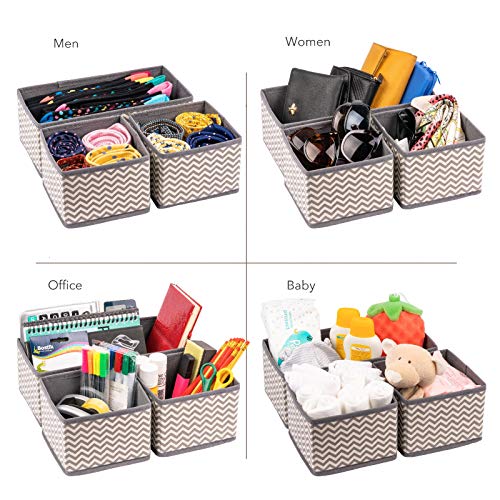 Organizador de cajones y tocadores de tela – Cajas de almacenamiento plegables para la guardería del bebé – Organiza tu maquillaje y artículos esenciales de baño – tu armario y dormitorio