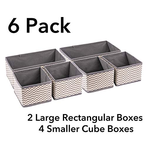 Organizador de cajones y tocadores de tela – Cajas de almacenamiento plegables para la guardería del bebé – Organiza tu maquillaje y artículos esenciales de baño – tu armario y dormitorio