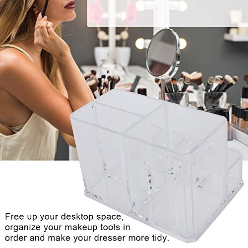 Organizador de maquillaje, organizador de maquillaje transparente de escritorio Caja de almacenamiento de cosméticos Contenedor de joyería a prueba de polvo Joyas, accesorios para el cabello, mostrado