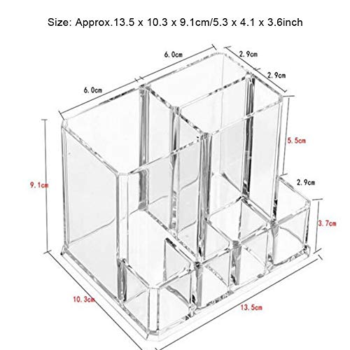 Organizador de maquillaje, organizador de maquillaje transparente de escritorio Caja de almacenamiento de cosméticos Contenedor de joyería a prueba de polvo Joyas, accesorios para el cabello, mostrado
