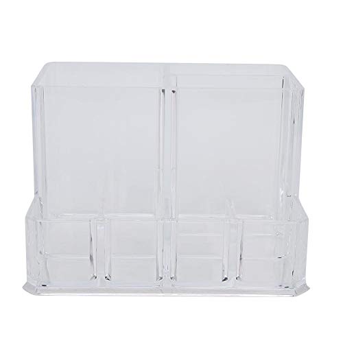 Organizador de maquillaje, organizador de maquillaje transparente de escritorio Caja de almacenamiento de cosméticos Contenedor de joyería a prueba de polvo Joyas, accesorios para el cabello, mostrado