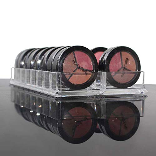 Organizador de Maquillaje,Organizador Acrílico para Maquillaje Transparente,Se Utiliza para Almacenar Cojín de Aire Rubor Sombra de Ojos- con 16 Rejillas.