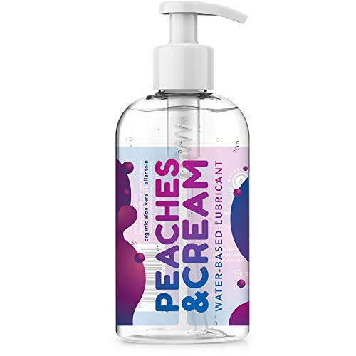 Original Lubricante a Base de Agua hecho por Melocotón y Crema de Sensación Natural de Larga Duración y No Pegajosa íntimo con Aloe Vera desaborido (250ml)