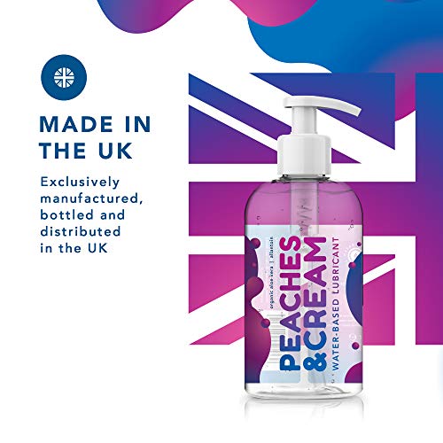 Original Lubricante a Base de Agua hecho por Melocotón y Crema de Sensación Natural de Larga Duración y No Pegajosa íntimo con Aloe Vera desaborido (250ml)