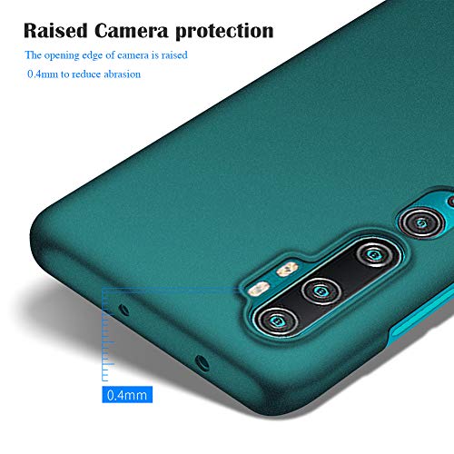 ORNARTO Funda Mi Note 10, Carcasa [Ultra-Delgado] [Ligera] Mate Anti-arañazos y Antideslizante Protectora Sedoso Caso para Xiaomi Mi Note 10(2019) 6,47 Pulgadas Arena Verde