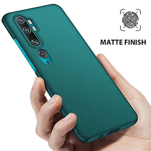 ORNARTO Funda Mi Note 10, Carcasa [Ultra-Delgado] [Ligera] Mate Anti-arañazos y Antideslizante Protectora Sedoso Caso para Xiaomi Mi Note 10(2019) 6,47 Pulgadas Arena Verde