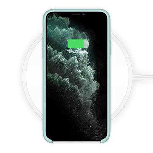 ORNARTO Funda Silicone Case para iPhone 11, Carcasa de Silicona Líquida Suave Antichoque Bumper para iPhone 11 (2019) 6,1 Pulgadas-Menta Verde