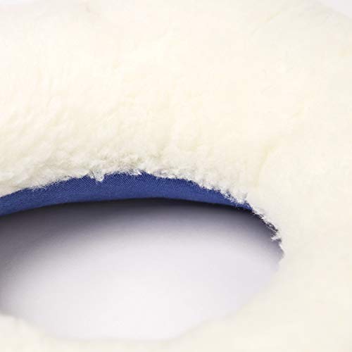 ORTONES | Cojín Antiescaras Redondo con agujero para Silla de Ruedas o Asiento | Color Azul y Blanco