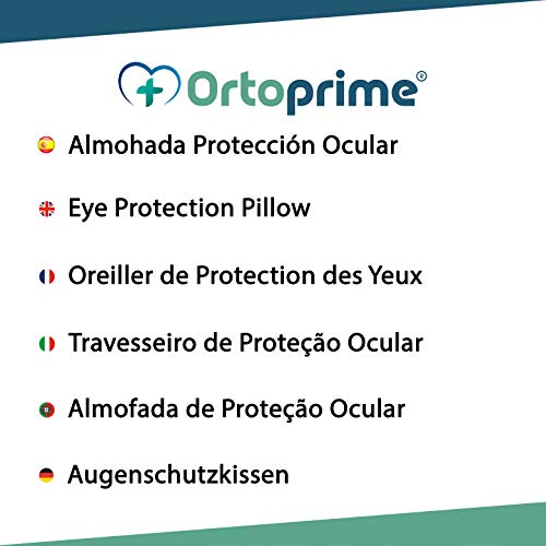 OrtoPrime Almohada Postoperatorio Ocular - Almohada Terapéutica - Cojín Ocular Ortopédico - Cojín Postoperatorio Alta Protección - Almohada Ojos Calidad y Descanso