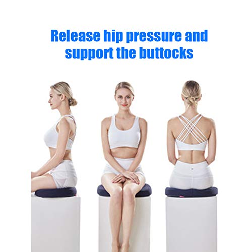 Ortosis Del Amortiguador, Espuma De La Memoria, Relevación De Dolor De Espalda, Conductor Casero De La Silla De La Oficina, Regalo Ideal Para La Capa De Limpieza,Blue