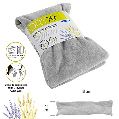 ORYX 5150490 Bolsa Semillas Calor Microondas Desenfundable 45 x 15 cm, Claro