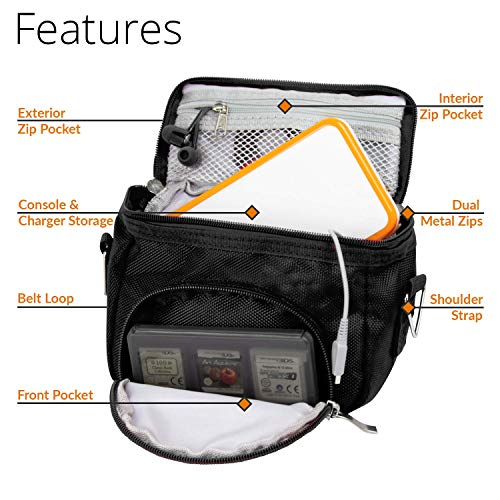 Orzly Travel Bag for Nintendo DS Consoles (Bolsa de Viaje para Consola Juegos y Accessarios) - Adapta TODOS Los Versiones de DS con Pantalla Plegable (Por ejemplo: DS / 3DS / 3DS XL / DS Lite / DSi / New 3DS / New 3DS XL / 2DS XL / etc pero no 2DS Modelo 
