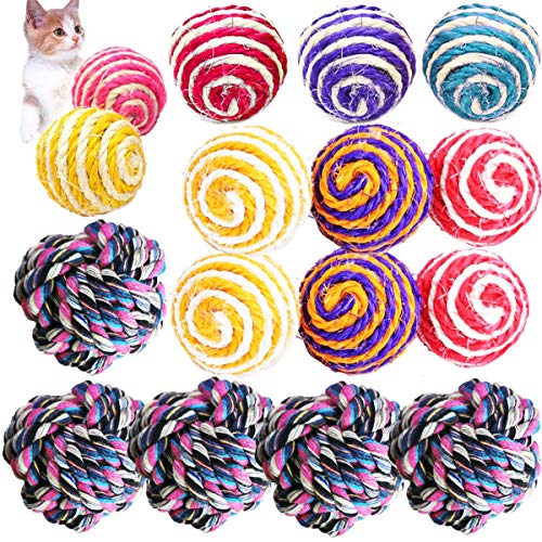 Osuter Pelota Gatos Juguete, 15PCS Pelota Juguete Gato Funny Gato Bola para Jugar Entrenar al Gato