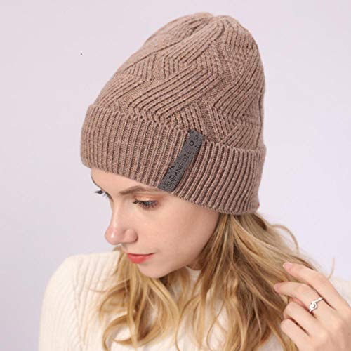 Otoño e Invierno Must-Have Casual Color sólido Gorro de Punto Gorro Unisex Gorro de Lana Lana Gorro cálido Gorro de esquí Negro