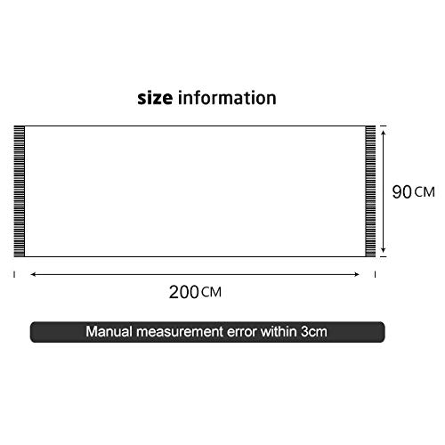 Otoño Invierno Mujeres Niñas Grueso Cálido Temperamento Suave Bufanda Gruesa Tendencia Cómoda Cálida Bufanda Grande, Beige, 200 * 90 Cm