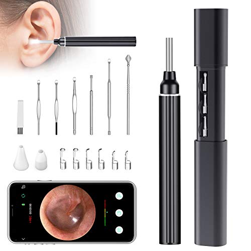 Otoscopio VITCOCO Endoscopio Camara Endoscopica 5MP Otoscopio WIFI 3mm con 6 LED Ajustables para iOS Android Tabletas