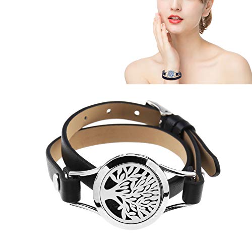 OTOTEC - Pulsera de Aceite Esencial para aromaterapia con 8 Almohadillas de Repuesto, Acero Inoxidable 316, 2 Capas, Ajustable