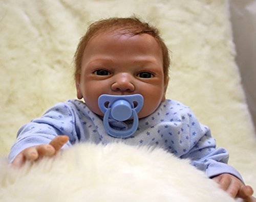 OUBL 18pulgadas 45 cm Bebe Reborn muñeca niño Silicona Real Ojos Abiertos Realista Baby Doll Boy Toddler Juguetes Recien Nacidos Toy