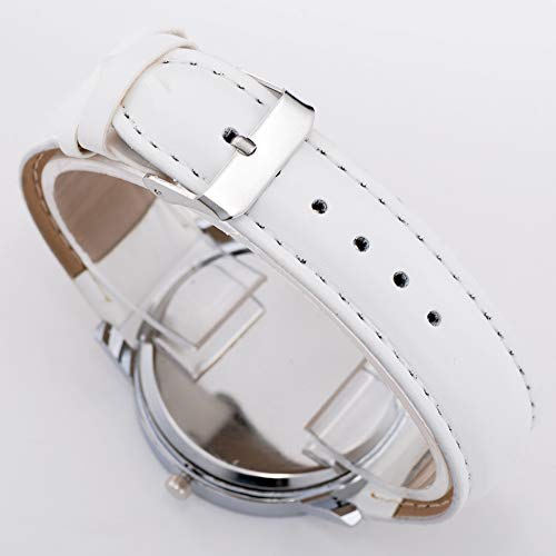 Ouken 1 Juego Unicornio Collar Relojes Juego de Regalo de Cuero Informal Unicornio Lindo Banda Relojes de Pulsera de Cuarzo analógico Reloj de Cristal de la Manera del Reloj