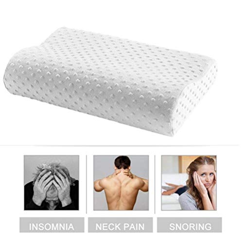 Ouken látex de Espuma de Memoria Almohada ortopédica 3 Colores Almohada de Masaje NeckPillow Fibra de Rebote Lento de la Almohadilla Suave para el Cuidado de la Salud Cervical