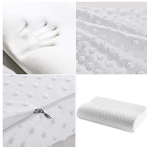 Ouken látex de Espuma de Memoria Almohada ortopédica 3 Colores Almohada de Masaje NeckPillow Fibra de Rebote Lento de la Almohadilla Suave para el Cuidado de la Salud Cervical