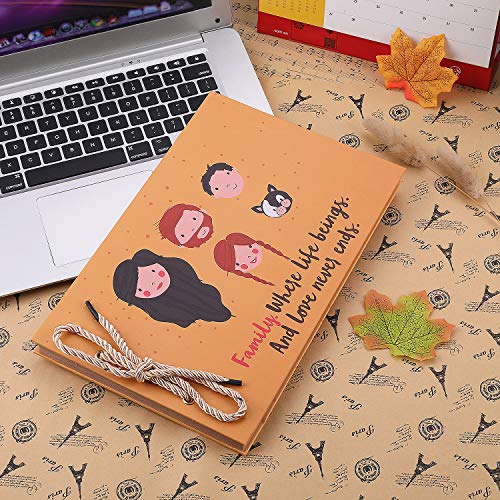 OUME Scrapbook Álbum de Fotos Libro de Visitas de La familia con 80 páginas Presentes para Regalo de Valentín Día de Aniversario Navidad Cumpleaños para Esposa Hija Madre, (Álbum familiar）