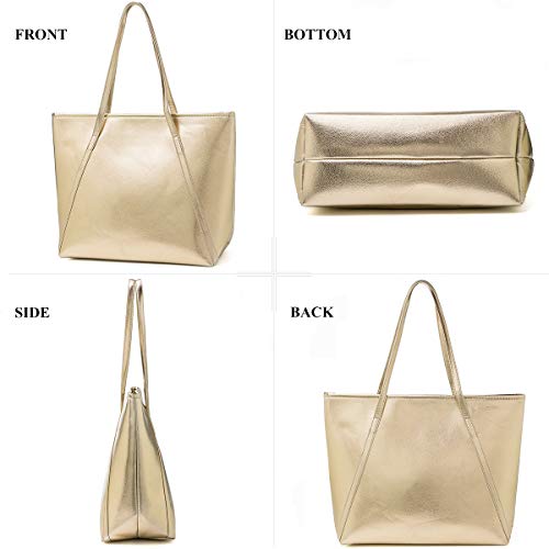 OURBAG Bolsos para Mujer Grande Diseñador Calidad Bolso para Las señoras Gold
