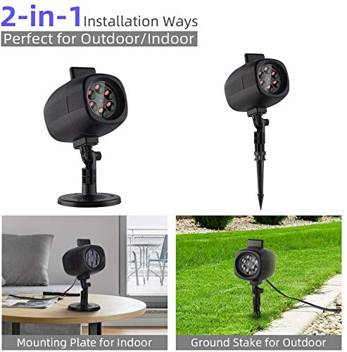 OUSFOT Proyector Halloween Luces Impermeable Exterior Halloween Decoracion con 16 Diapositivas de Patrón para Halloween, Navidad, Festivos [Clase de eficiencia energética A+]