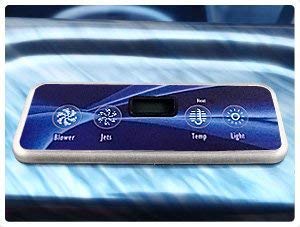 Outdoor Whirlpool Al Aire Libre Hot Tub Troja Spa color: AZUL CON 44 BOQUILLA DE MASAJE + Calefacción + OZONO LIMPIEZA + Iluminación LED für 5-6 personas Al Aire Libre