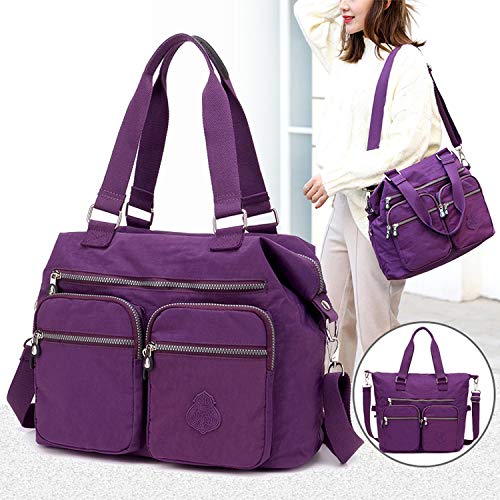 Outreo Bolsos de Moda Mujer Messenger Bag Bolso Bandolera Bolsas de Viaje Escolares Impermeable Bolsos Baratos Mano para Tablet Sport Nylon