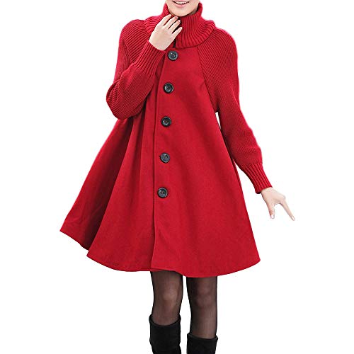 OverDose mujer Largo Invierno Abrigo Tallas Grandes Camisa Suelta De Bolsillo De Color SóLido Abrigo Ocasional De AlgodóN Abrigo De Moda De Abrigo Nuevo