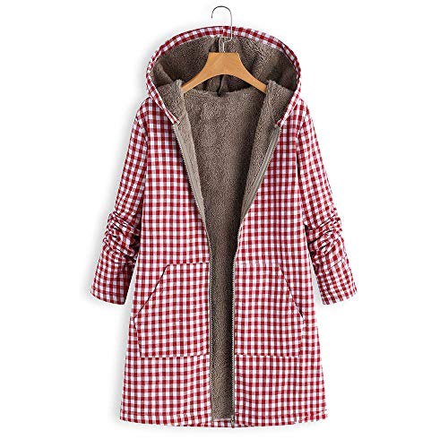 OverDose mujer OverdoseLarge con capucha de manga larga Abrigos postales de la vendimia de lana gruesa 5Xl exterior Coats Wear