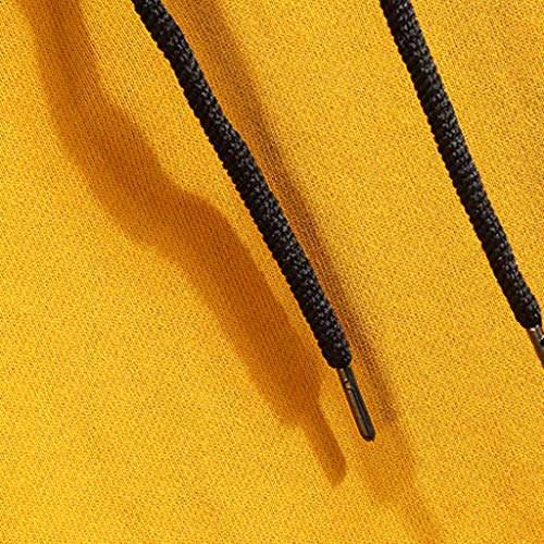 Overdose Sudadera Hombres Patchwork Slim Fit Hoodie OtoñO Moda Outwear Nueva Blusa Adolescente Top 2018 Sudadera (Large, Naranja)