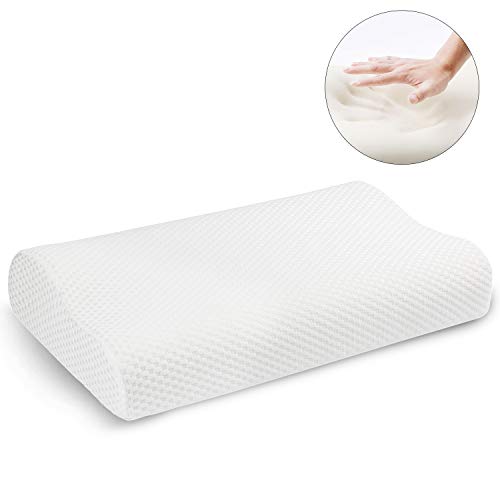 Oxford Street Almohada Viscoelastica,3D Malla Memory Foam Almohada Ergonómica Almohada Cervical con Altura Ajustable,Ortopedica Diseño Terapéutico Reduce Dolores Cuello para Todos Durmientes [60×35CM]